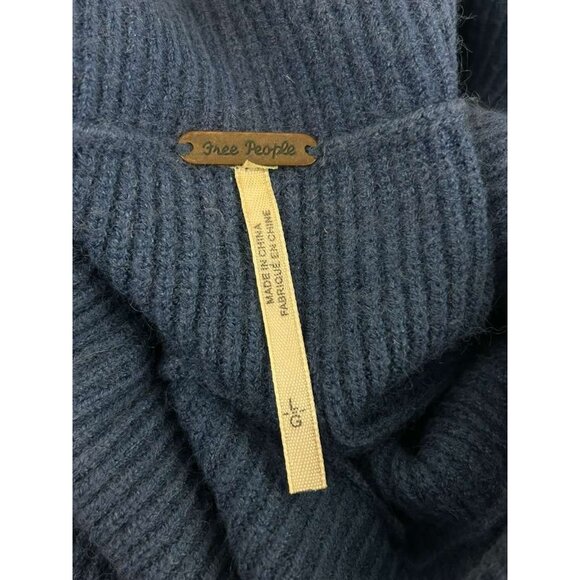 Free People Women's Large Oversized Tunic Sweater Turtleneck Colorblock - Picture 5 of 16